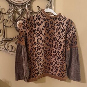 Loewe Brown Patterned Knit Sweater